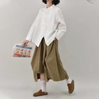 Buckle Sloping Irregular Polo Shirt