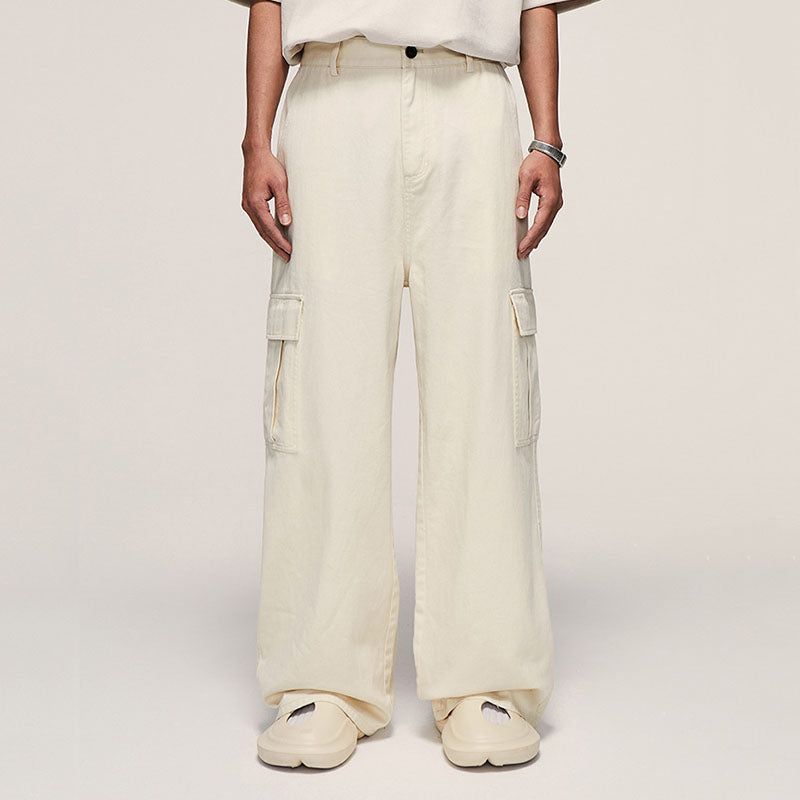 Retro Cargo Loose Wide-leg Pants
