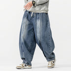 Japanese Retro Machete Denim Loose Wide-leg Harem Pants