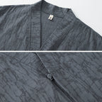 Cardigan Vintage Button Jacquard Shirt