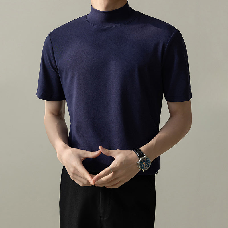 Casual Breathable Slim Fit Solid Color T-shirt
