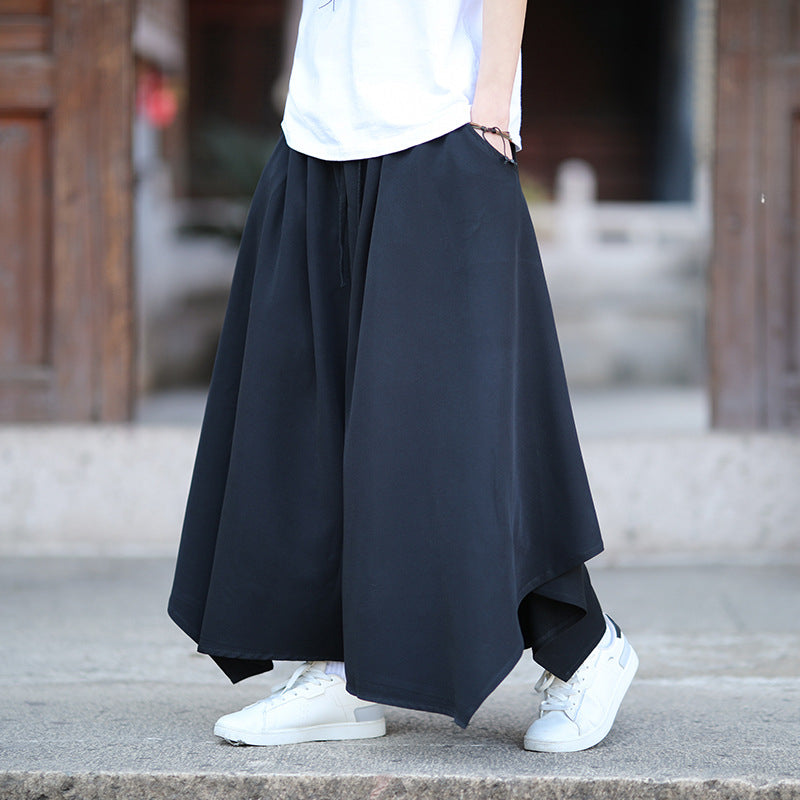 Loose Embroidered Irregular Culottes