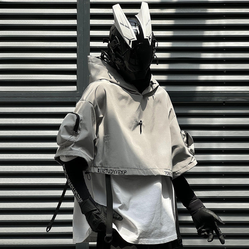 Functional Techwear Hoodie Cape