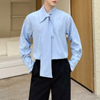 Tie-Panel Drape Casual Shirt