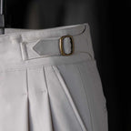 Italian Paris Buckle Loose Straight Business Suit Trousers