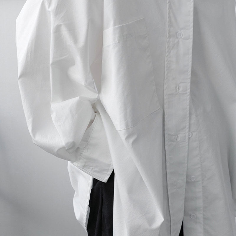 Large Pockets Loose Drop Shoulders Shirts