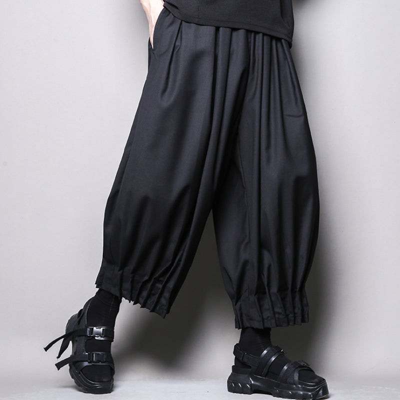 Loose Pleated Pleated Nine-point Pants