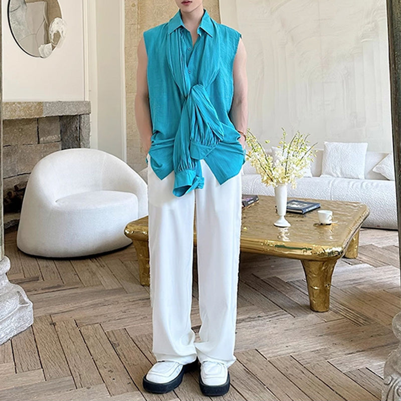 French Loose Solid Color Design Shirt