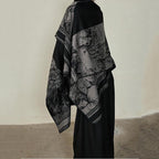 Slit Reversible Knitted Shawl Cape