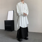 Mid-length Flowing Ice Silk Loose Shirt