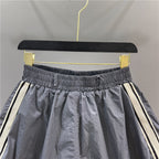 Elastic Waist Striped Casual Skirt