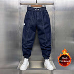 Winter Denim Harem Loose Fleece Pants