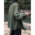 Embroidered Loose Lapel Casual Jacket