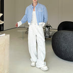 Striped Contrast Cropped Casual Shirt