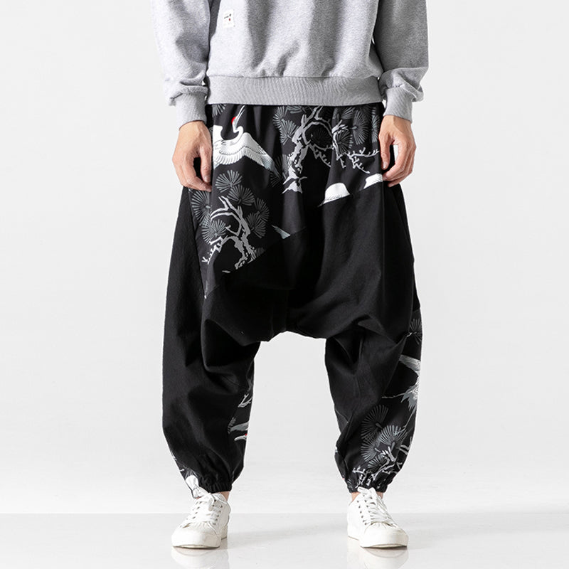 Crane Linen Harem Pants