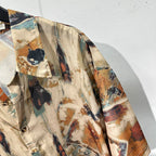 Vintage Distressed Loose Lapel Shirt