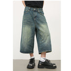 Summer Retro Blue Denim Shorts