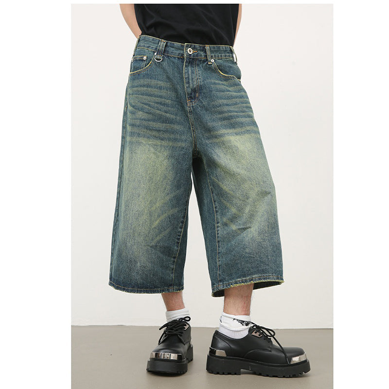 Summer Retro Blue Denim Shorts