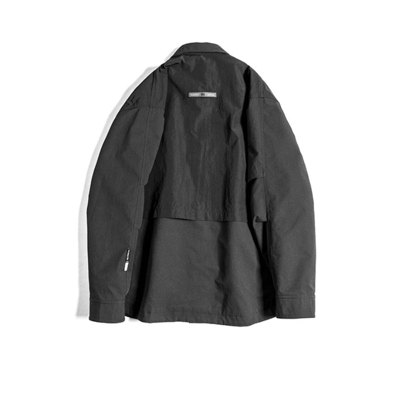 Fake Two-piece Lapel Work Jacket