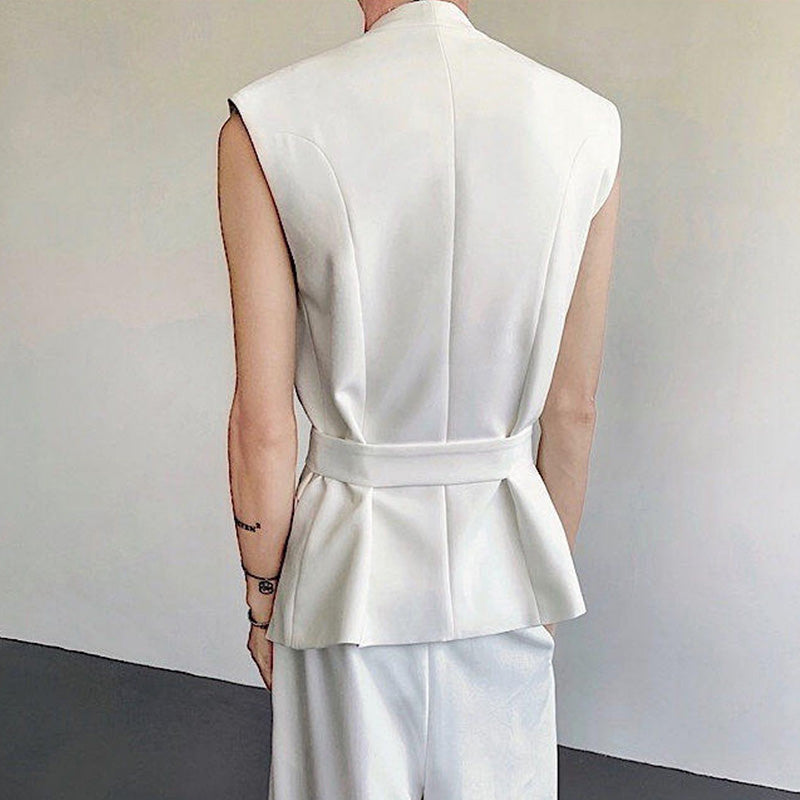 Design Three-dimensional Rose Sleeveless Suit Vest