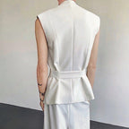 Design Three-dimensional Rose Sleeveless Suit Vest