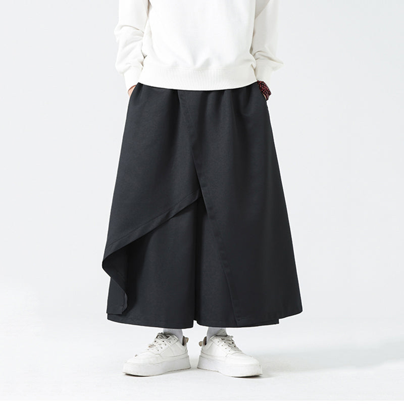 Irregular Straight-leg Casual Trousers