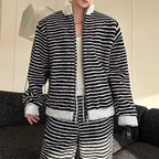 Striped Loose Casual Two-piece Suit