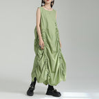 Pleated Irregular Loose Vest Dress