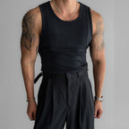 American Vertical Striped Slim Fit Knitted Vest