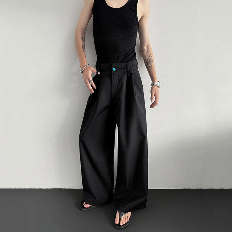 Wide-leg Jewel-embellished Draped Suit Trousers