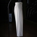 Italian Paris Buckle Loose Straight Business Suit Trousers