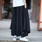 Loose Embroidered Irregular Culottes