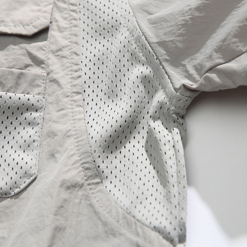 Japanese Retro Multi-pocket Patchwork Loose T-shirt