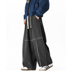 Raw-edge American Harem Straight Pants