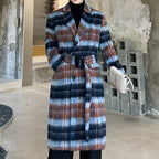 Winter Plaid Trench Coat
