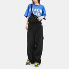Retro Distressed Loose Overalls