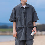 Casual Breathable Loose Shirt Set