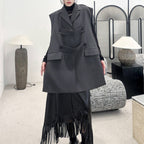 Sleeveless Loose Suit Vest Jacket