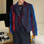Glossy Metallic Short Stage Blazer