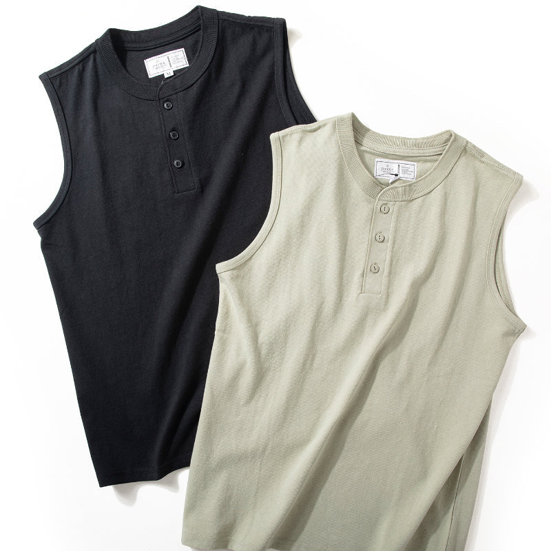 Wide Shoulder Sleeveless T-Shirt
