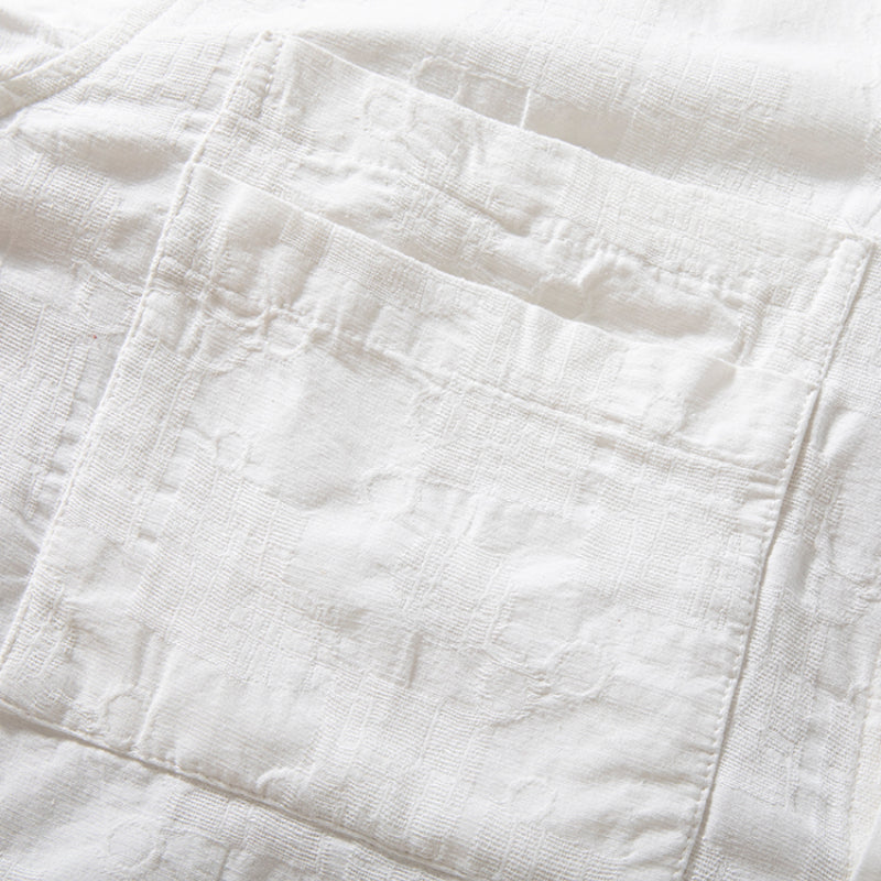 Jacquard Loose Casual Short-sleeved Shirt