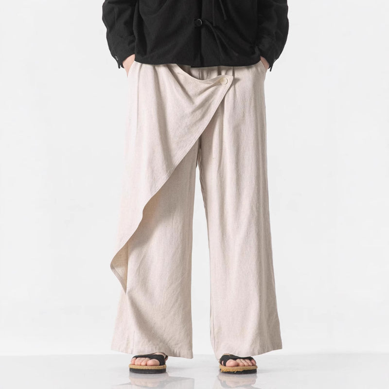 Irregular Retro Casual Trousers