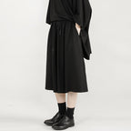 Casual Loose-fitting Wide-leg Cropped Trousers