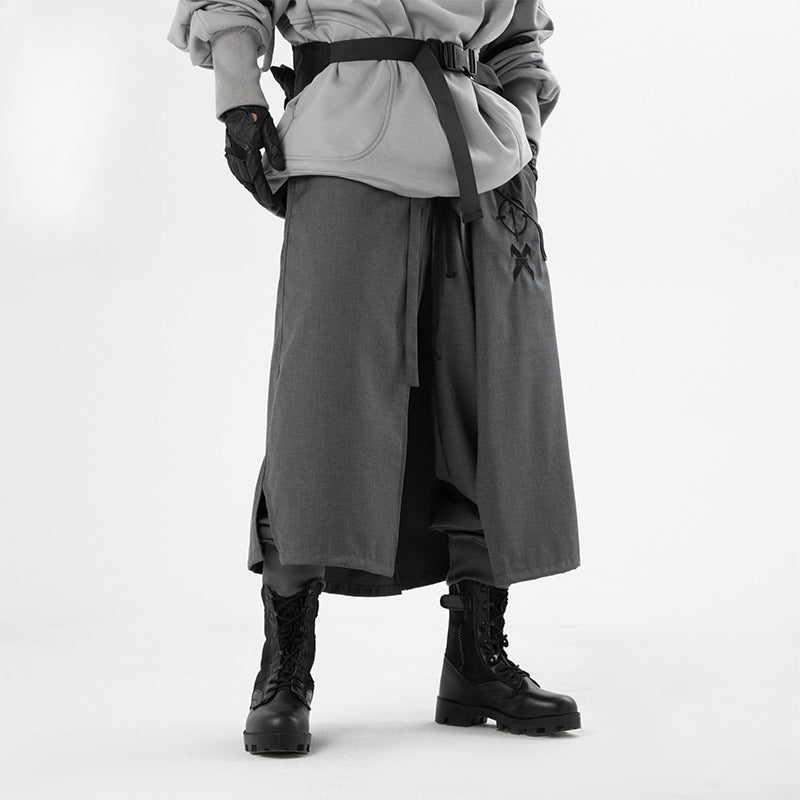 Fake Two-piece Loose Casual Culottes Pants