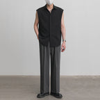 Summer Loose Textured Vest Shirt