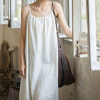Loose Retro Casual Suspender Dress