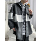 Color Contrast Paneled Knit Jacket
