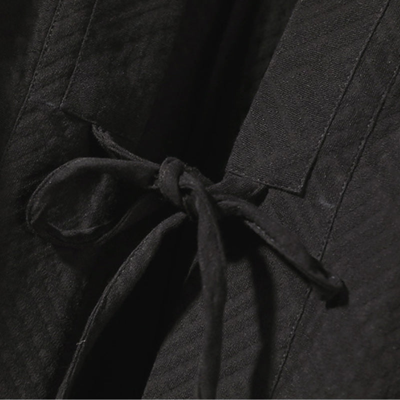 Printed Zen Cloak Linen Cape Coat