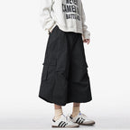 Loose Straight Wide-leg Casual Cropped Trousers