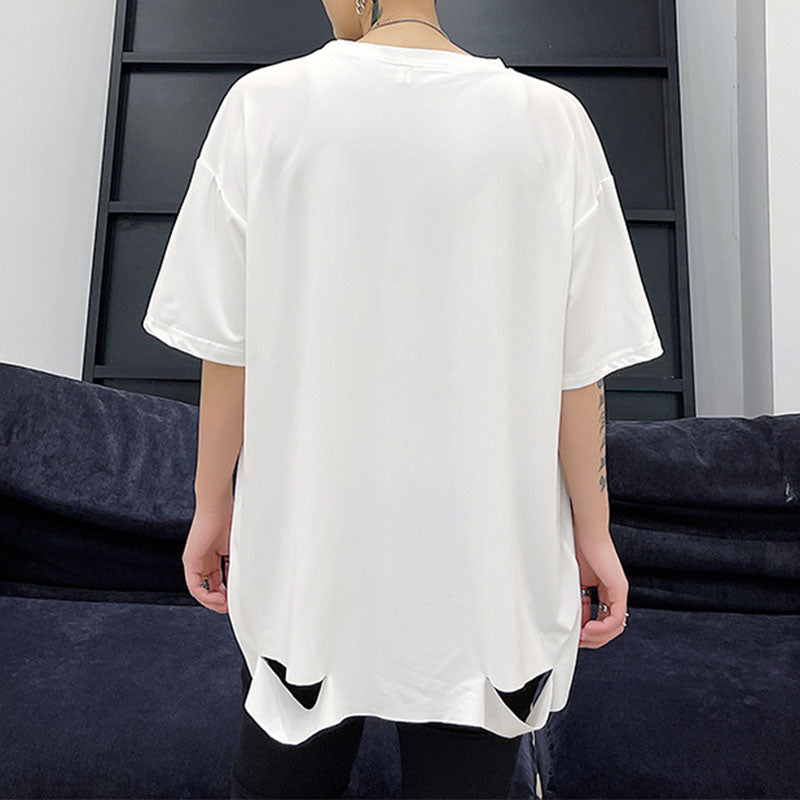 Chain Ripped Short Sleeve T-Shirt